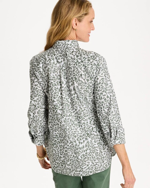 Printed No Iron Stretch Shirt - image 3